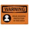 Signmission OSHA WARNING Sign, Wear Hearing Protection In This Area, 10in X 7in Decal, 10" W, 7" H, Landscape OS-WS-D-710-L-12927 - alternate 1